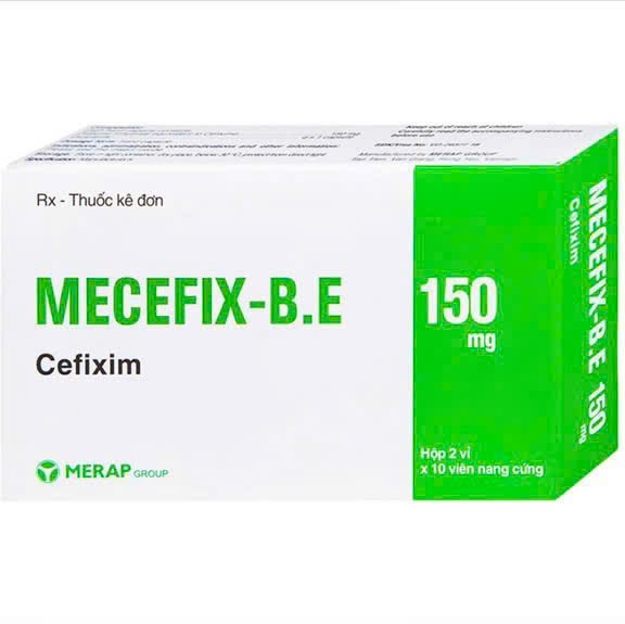 Thuốc Mecefix-B.E Merap điều trị nhiễm khuẩn đường tiết niệu, viêm tai giữa (2 vỉ x 10 viên)