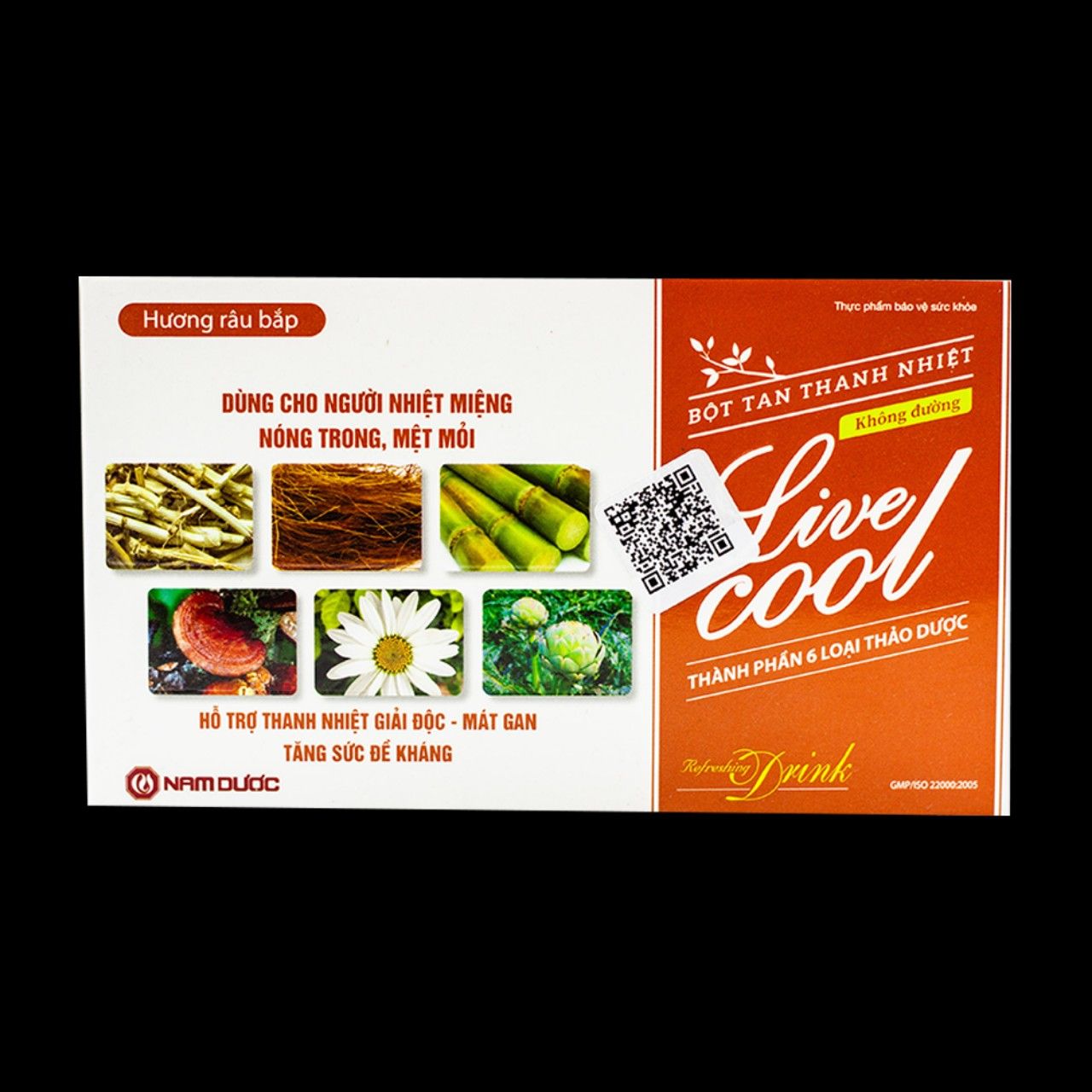 Bột Tan Thanh Nhiệt Livecool Không Đường Hương Râu Bắp Nam Dược (Hộp/10gói/7gram)