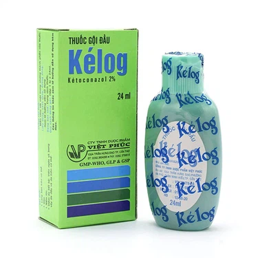 Thuốc gội đầu Kelog Việt Phúc điều trị gàu, nấm tóc, viêm ngứa và bong vảy da đầu (24ml x 10 lọ)