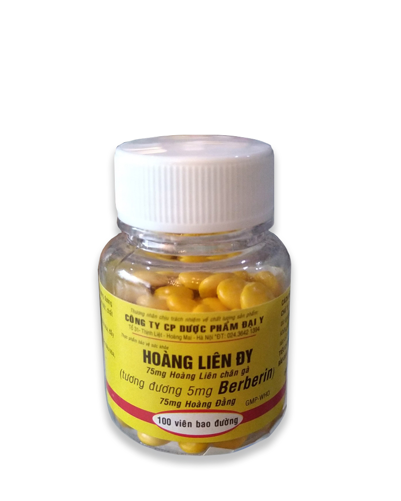 Berberin Bao Đường (  lọ 80 viên x lốc 10 lọ) hỗ trợ tiêu chảy rối loạn tiêu hoá