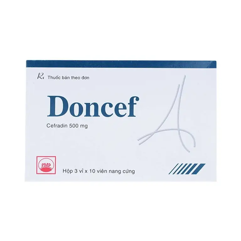 Thuốc Doncef Pymepharco điều trị nhiễm khuẩn (3 vỉ x 10 viên).