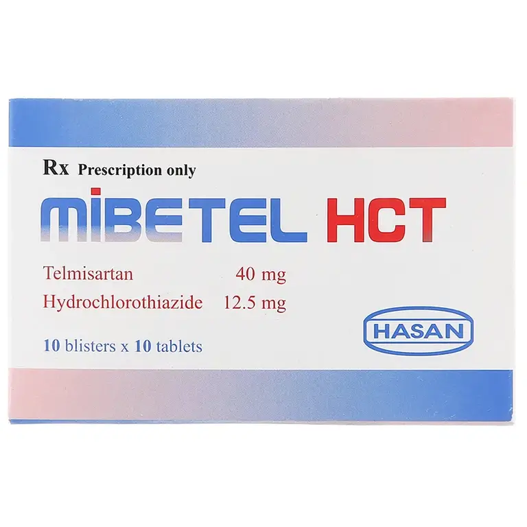 Thuốc Mibetel HCT Hasan điều trị tăng huyết áp vô căn (10 vỉ x 10 viên)