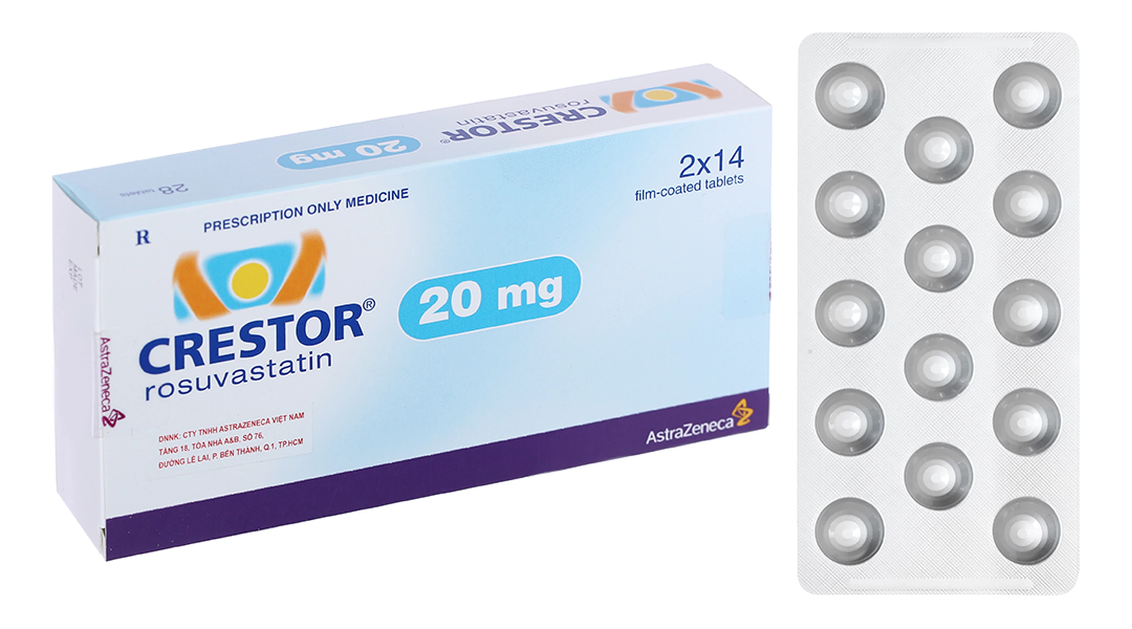 Thuốc Crestor 20 giúp điều trị tình trạng rối loạn mỡ máu và phòng ngừa các biến cố tim mạch