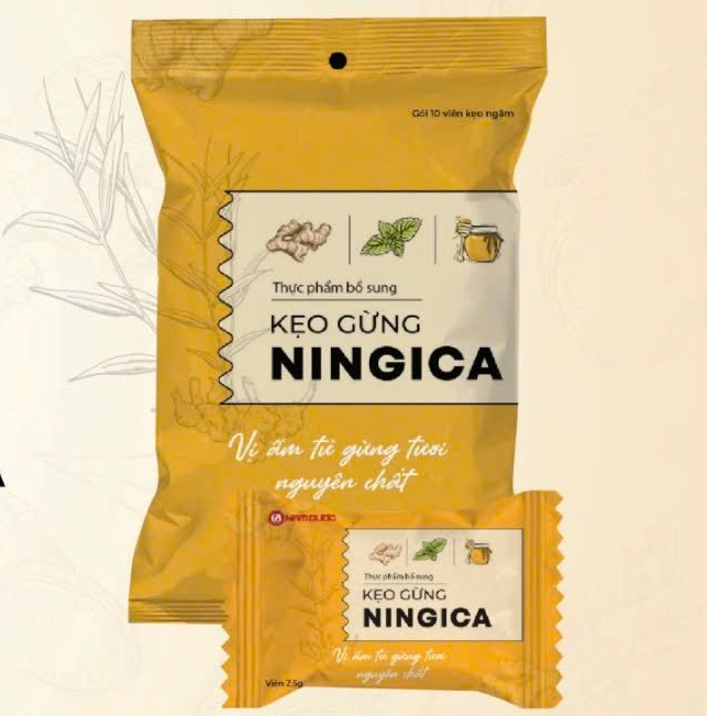 Kẹo gừng Ningica giúp giảm say xe