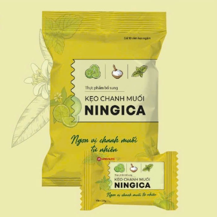 Kẹo Chanh Muối Ningica giúp làm dịu cổ họng