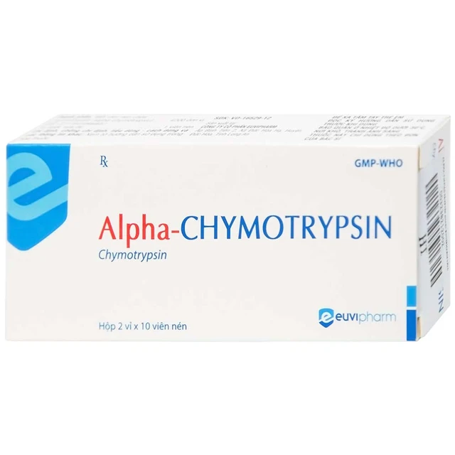 Thuốc Alpha-Chymotrypsin Euvipharm giúp điều trị phù nề sau chấn thương, phẩu thuật, bỏng