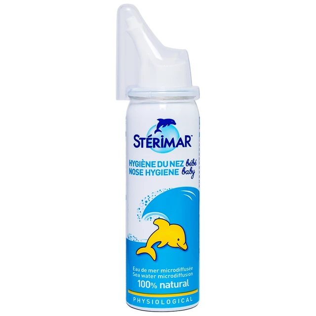 Xịt mũi trẻ em Sterimar Hygiene Baby giúp vệ sinh mũi cho bé từ 0 đến 3 tuổi