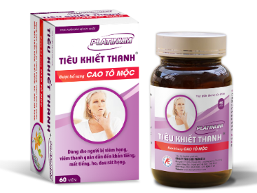 Tiêu Khiết Thanh Platinum (60 viên) - Hỗ trợ giảm ho đau rát họng khản tiếng do viêm họng và viêm thanh quản