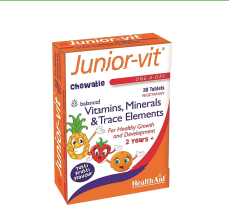 Junior‑Vit giúp bổ sung vitamin và khoáng chất thiết yếu cho trẻ em