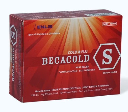 Becacold S giúp giảm đau đầu hạ sốt cải thiện tình trạng sổ mũi nghẹt mũi