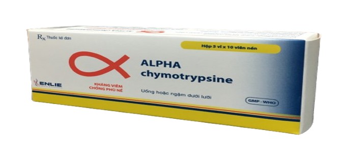Alphachymotrypsin giúp kháng viêm chống phù nề và làm tan cục máu bầm