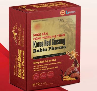 Nước sâm Đông trùng hạ thảo Korea Red Ginseng Rubin Pharma