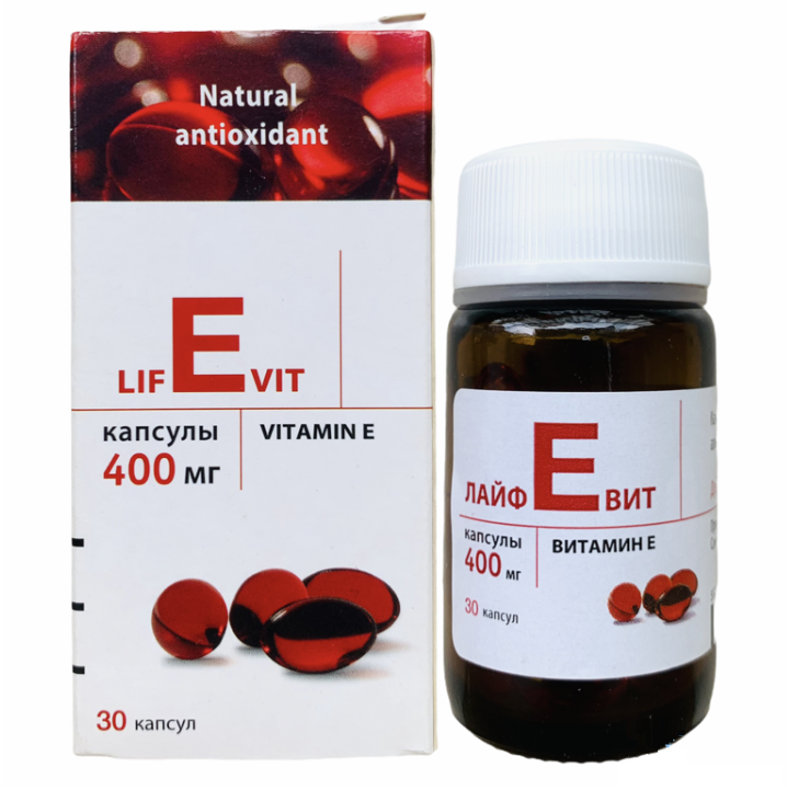Thực phẩm bảo vệ sức khỏe Vitamin E đỏ Zentiva của Nga 400mg 30 viên (lọ thủy tinh)