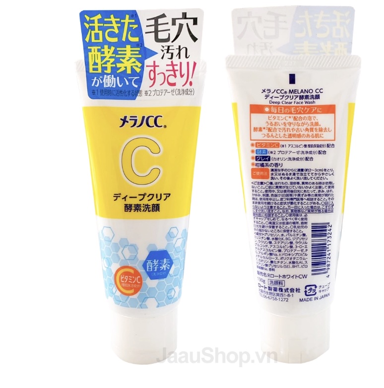 Sữa rửa mặt sáng da - Melano CC Deep Clear Enzyme Face Wash