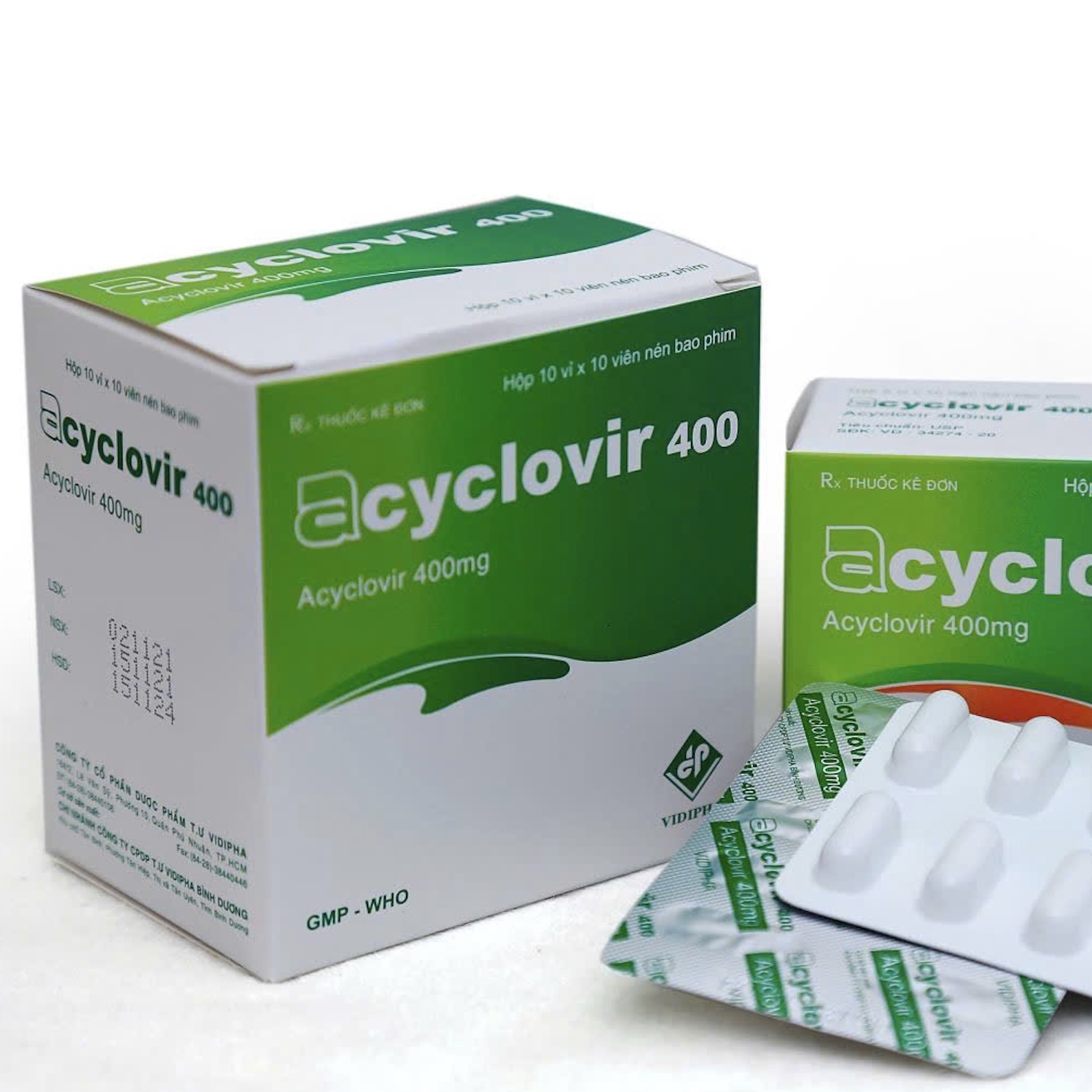 Acyclovir 400 Vidipha  ngăn ngừa tái phát nhiễm Herpes simplex