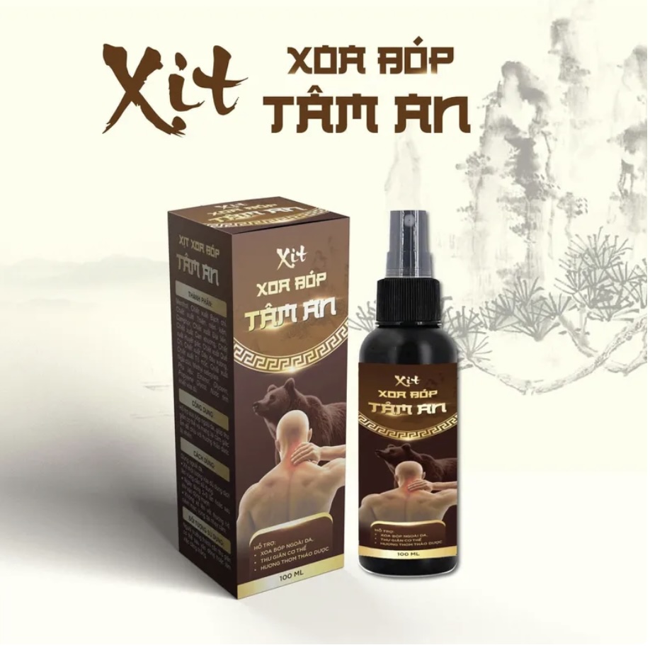 Xịt Xoa Bóp Tâm An giúp hỗ trợ xoa bóp ngoài da
