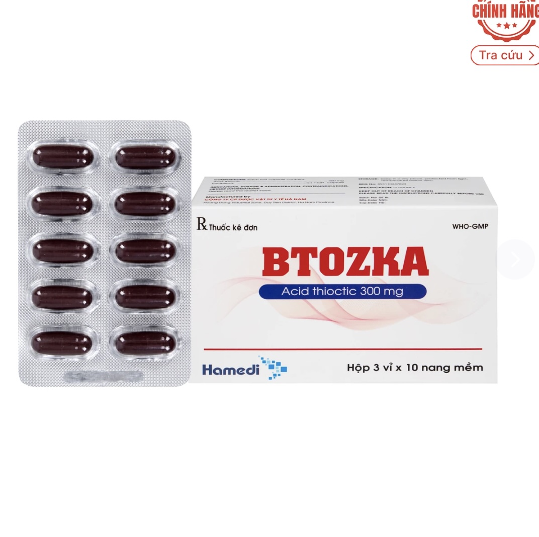 Thuốc Btozka 300mg Hamedi điều trị rối loạn cảm giác trong bệnh viêm đa dây thần kinh đái tháo đường