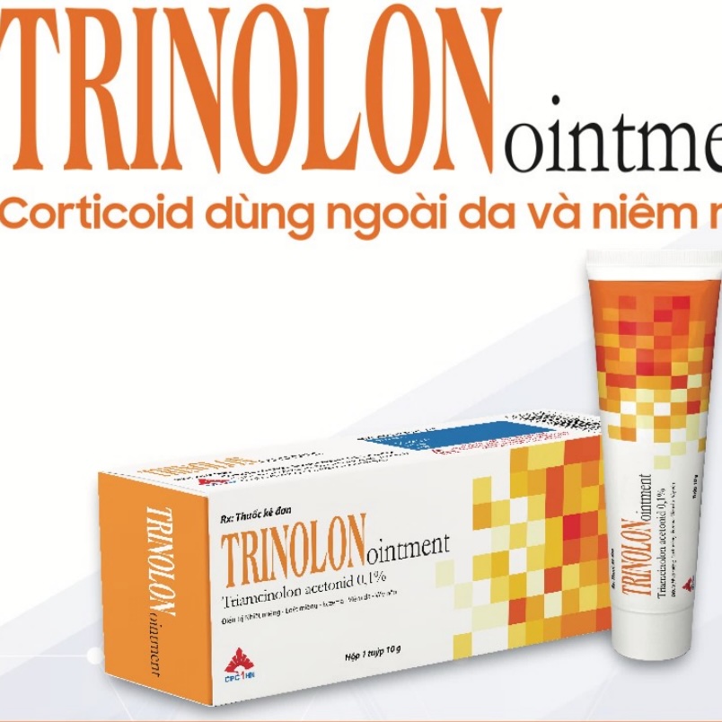 Trinolon ointment 0.1% giúp giảm sưng ngoài da