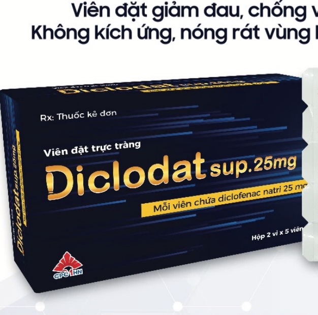Diclodat sup. 25mg giảm đau chống viêm xương khớp