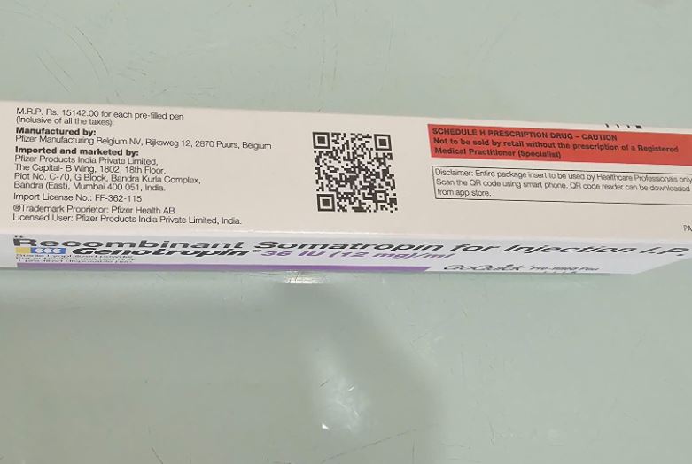 Genotropin 12mg/ml Pfizer tiêm tăng trưởng hormone