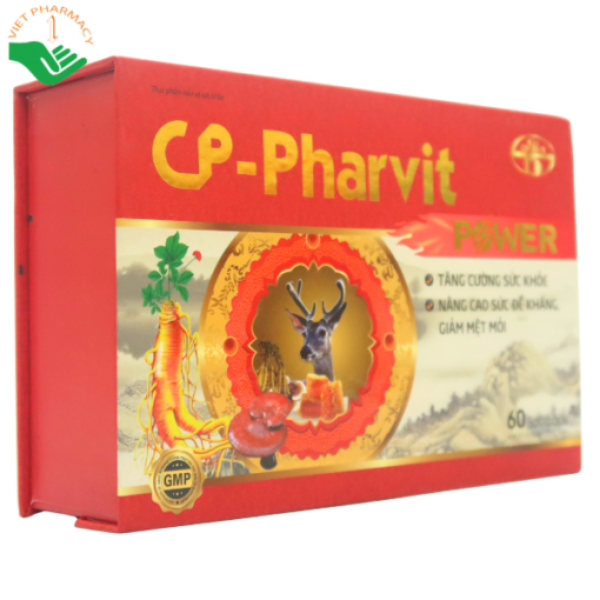 Viên uống CP-Pharvit Power giảm mệt mỏi (hộp 60 viên)