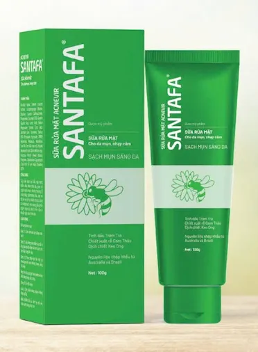 Sữa Rửa Mặt ACNEVIR SANTAFA - Da Mụn, Nhạy Cảm | Cân Bằng Tuyến Nhờn, Làm Sạch Sâu