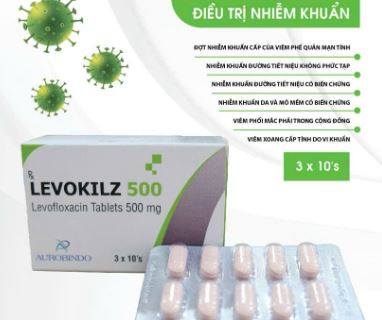 Thuốc Levokilz 500 điều trị nhiễm trùng do vi khuẩn nhạy cảm