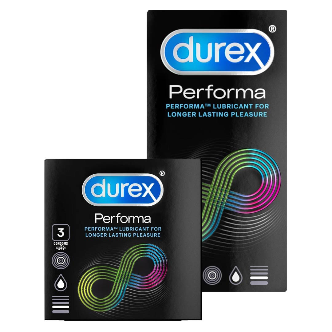 Bao Cao Su Kéo Dài Thời Gian Durex Performa – Hộp 12 bao