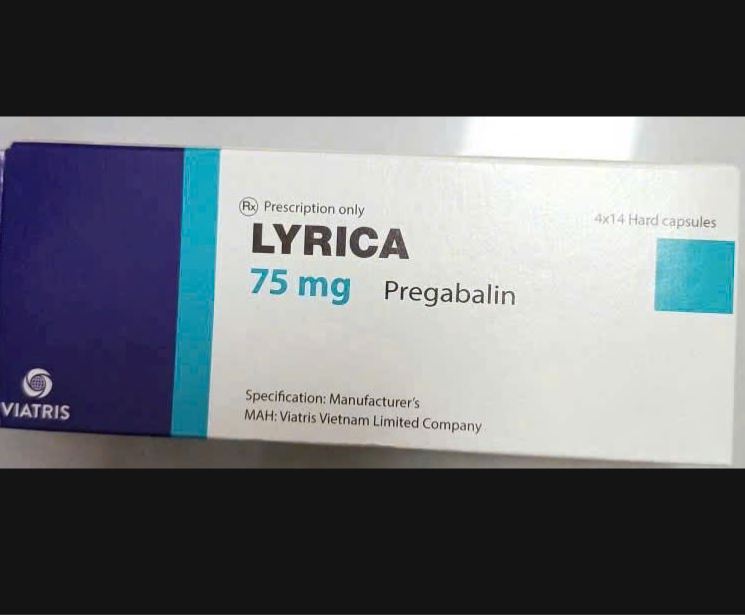 Viên nang cứng Lyrica 75mg Viatris điều trị đau thần kinh, động kinh cục bộ (4 vỉ x 14 viên)