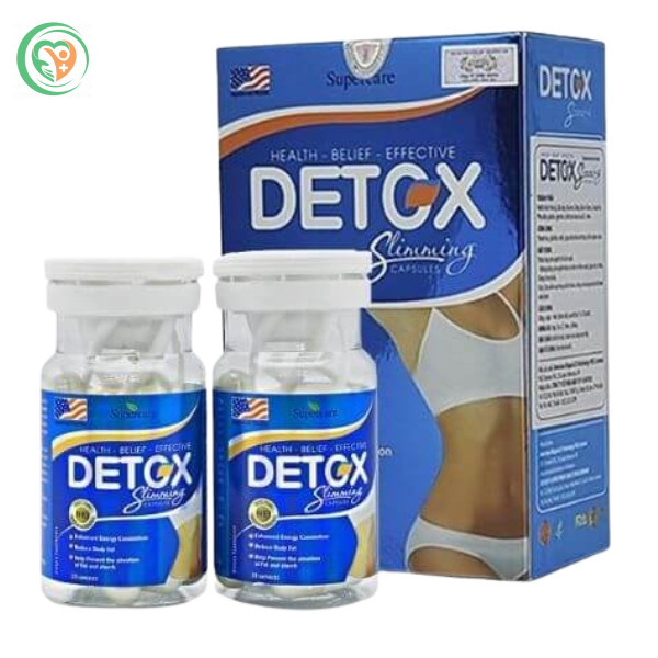 Viên uống giảm cân Supercare Detox Slimming Capsules Supercare hộp 2 lọ x 21 viên