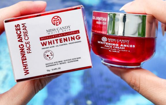 MC - Kem Face Ngăn Ngừa Mụn & Giảm Thâm An Toàn - Whitening Ances Face Cream Miss Candy White Skin - 12g