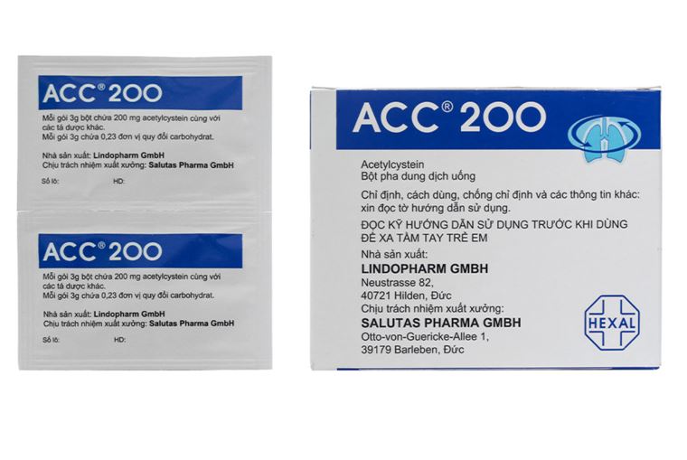 ACC 200 Hexal (H/50g) - Thuốc Long Đờm Acetylcysteine Chính Hãng Đức Điều Trị Ho Có Đờm