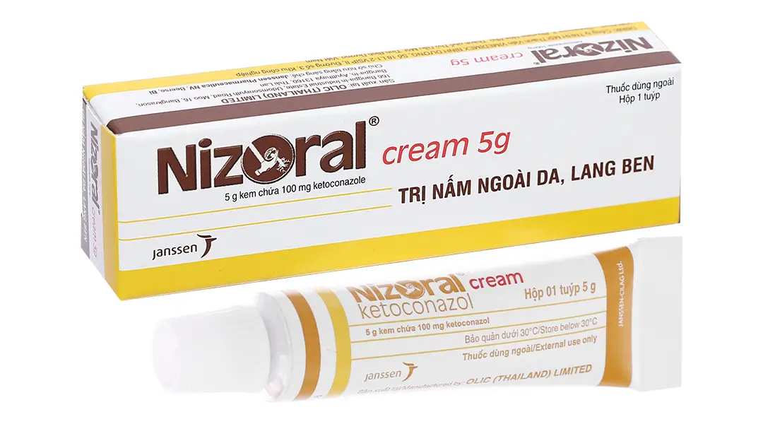 Kem Nizoral 5g điều trị bệnh lang ben, hắc lào, nhiễm nấm tay chân