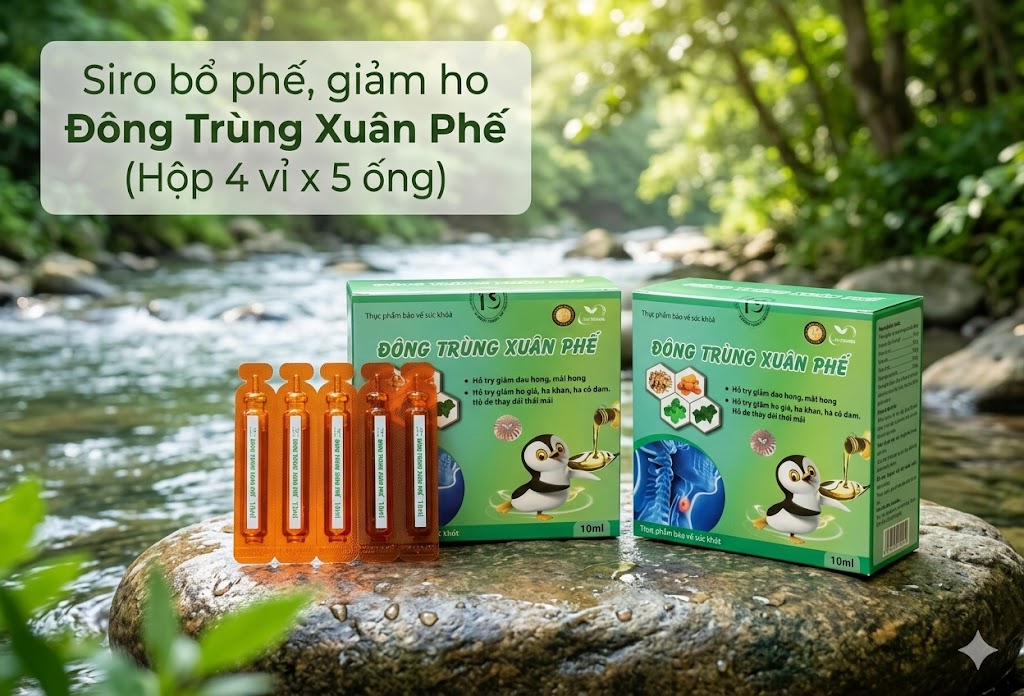 Siro bổ phế, giảm ho Đông Trùng Xuân Phế 