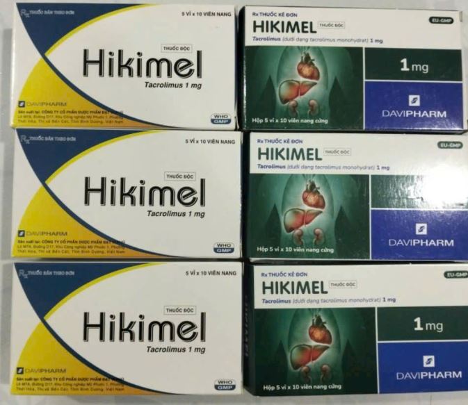 Thuốc Hikimel 1mg trị và phòng loại ghép ở bệnh nhân nhận ghép gan, thận, tim