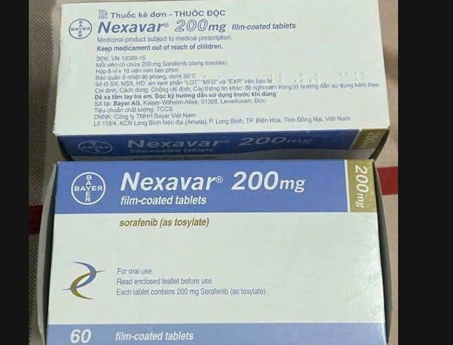 Thuốc Nexavar 200mg điều trị ung thư tế bào biểu mô gan thận tuyến giáp