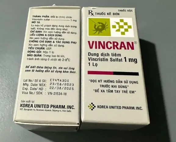 Thuốc Vincran 1mg/ml điều trị ung thư
