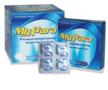 Viên nén Mypara 500mg điều trị các chứng đau và sốt từ nhẹ đến vừa