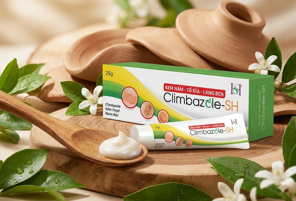 Kem bôi Climbazole – SH kiểm soát triệu chứng và phục hồi da bị nấm