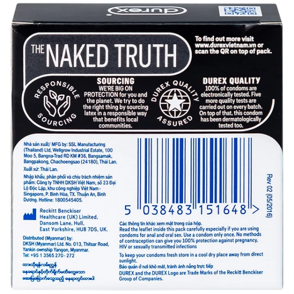 Bao cao su Durex Kingtex (hộp 3 cái)