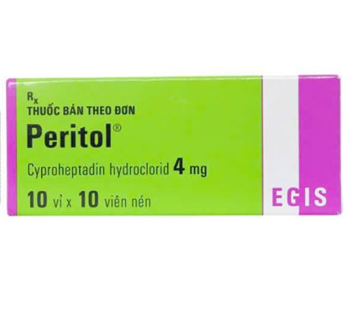 Peritol 4mg trị dị ứng, đau đầu (10 vỉ x 10 viên)