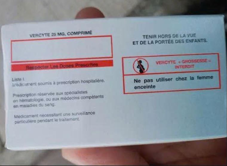 Thuốc Vercyte 25mg điều trị cho người bệnh đa hồng cầu nguyên phát