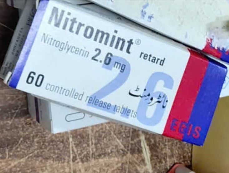 Thuốc ngăn ngừa đau thắt ngực Nitromint 2.6mg