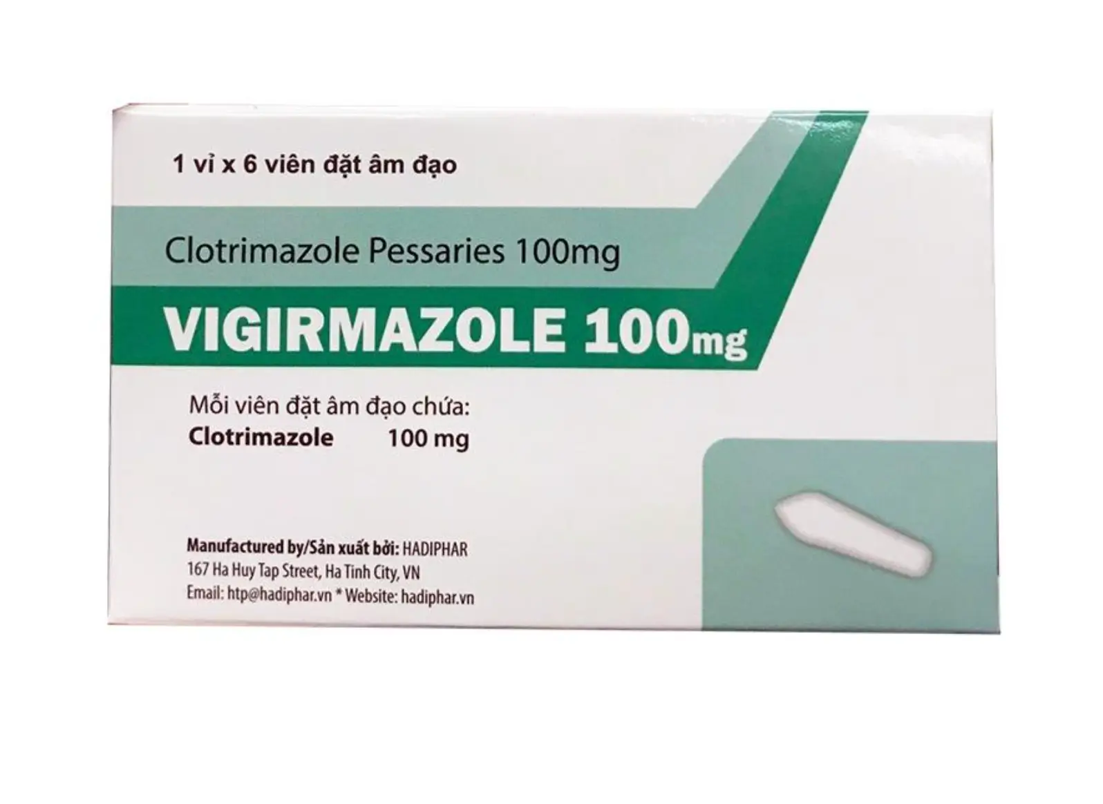 Thuốc Vigrimazole Clotrimazole Pessaries 100mg hỗ trợ điều trị viêm âm đạo do nấm Candida