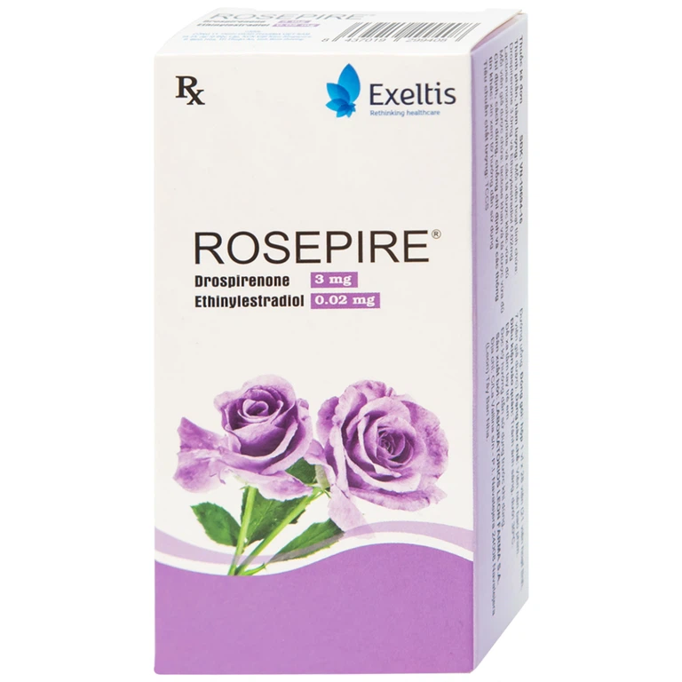 Thuốc Tránh Thai Rosepire 3mg/0.02mg - Exeltis - Hiệu Quả Cao, An Toàn