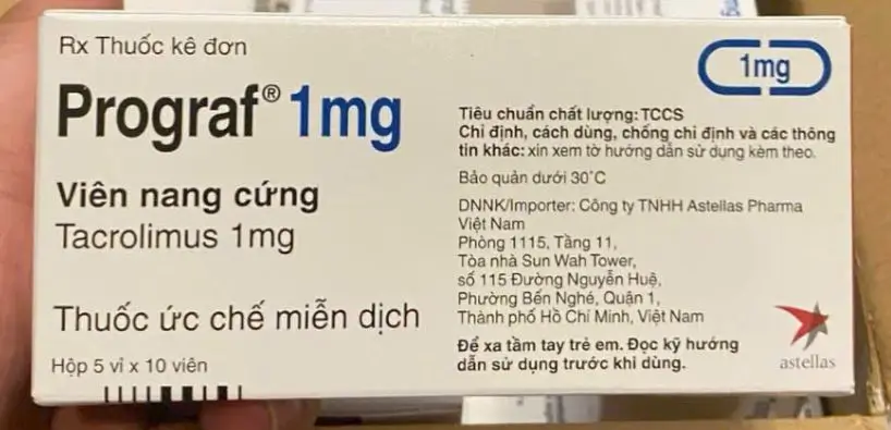 Thuốc Prograf 1mg có tác dụng điều trị và dự phòng thải ghép nội tạng sau các cuộc phẫu thuật