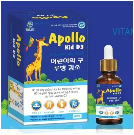 Apollo Kid D3 Hỗ trợ tăng cường hấp thu canxi vào xương