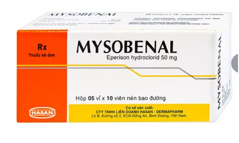 Viên nén Mysobenal 50mg Hasan cải thiện triệu chứng tăng trương lực cơ (5 vỉ x 10 viên)
