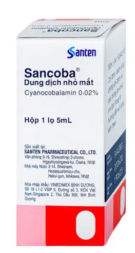 Thuốc nhỏ mắt Sancoba Santen cải thiện sự dao động về điều tiết trong chứng mỏi mắt (5ml)