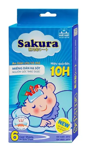 Miếng dán hạ sốt Sakura Tanaphar hạ nhiệt, hạ sốt, giảm đau (3 gói)